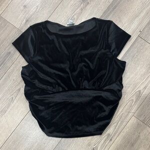 Target black velvet top size large